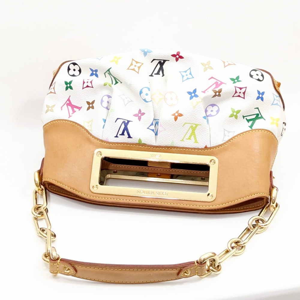 ✨️💎EXCELLENT CONDITION, Authentic Louis Vuitton Judy Pm White Multicolor - Picture 7 of 16